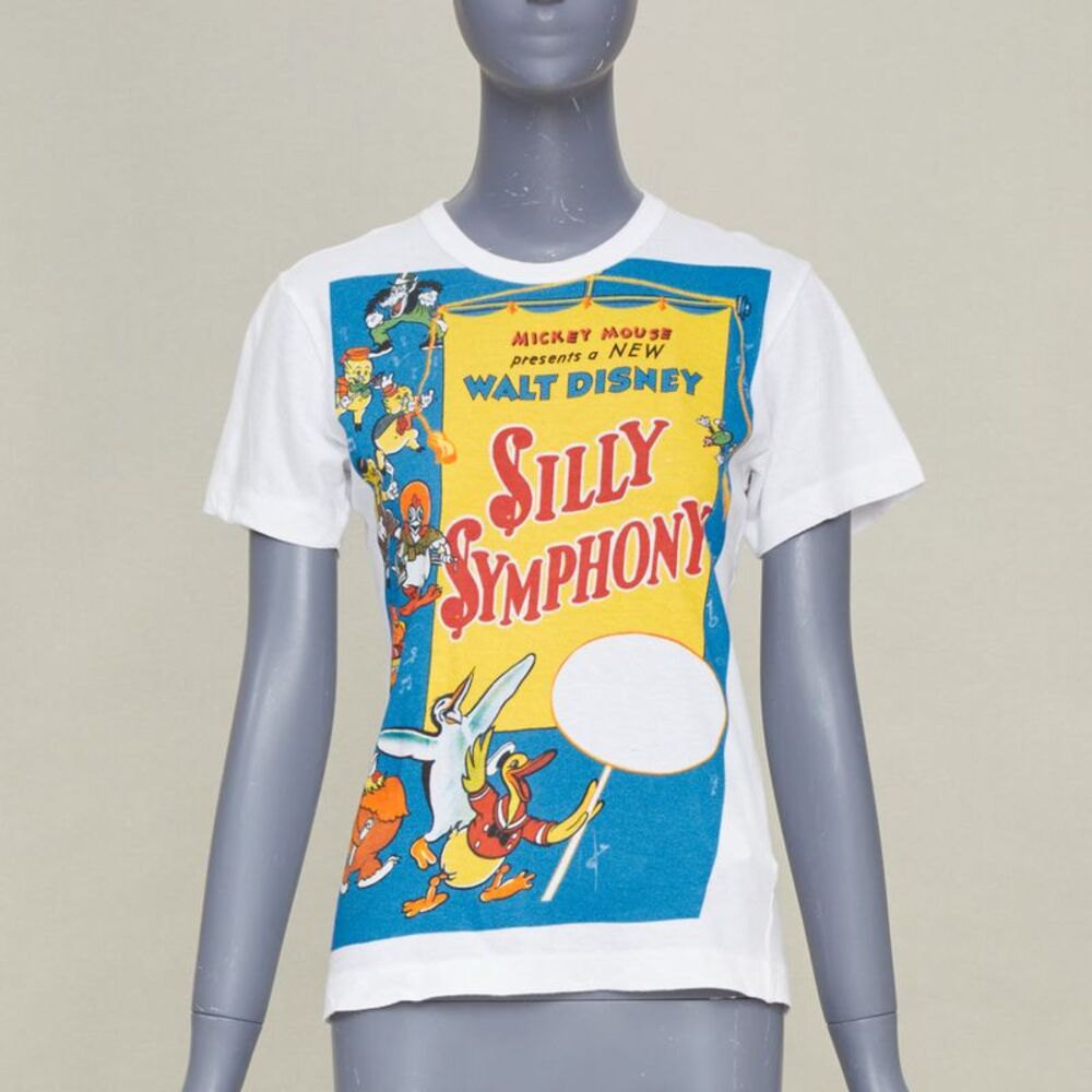 Comme des Garcons blue yellow graphic jersey tshirt